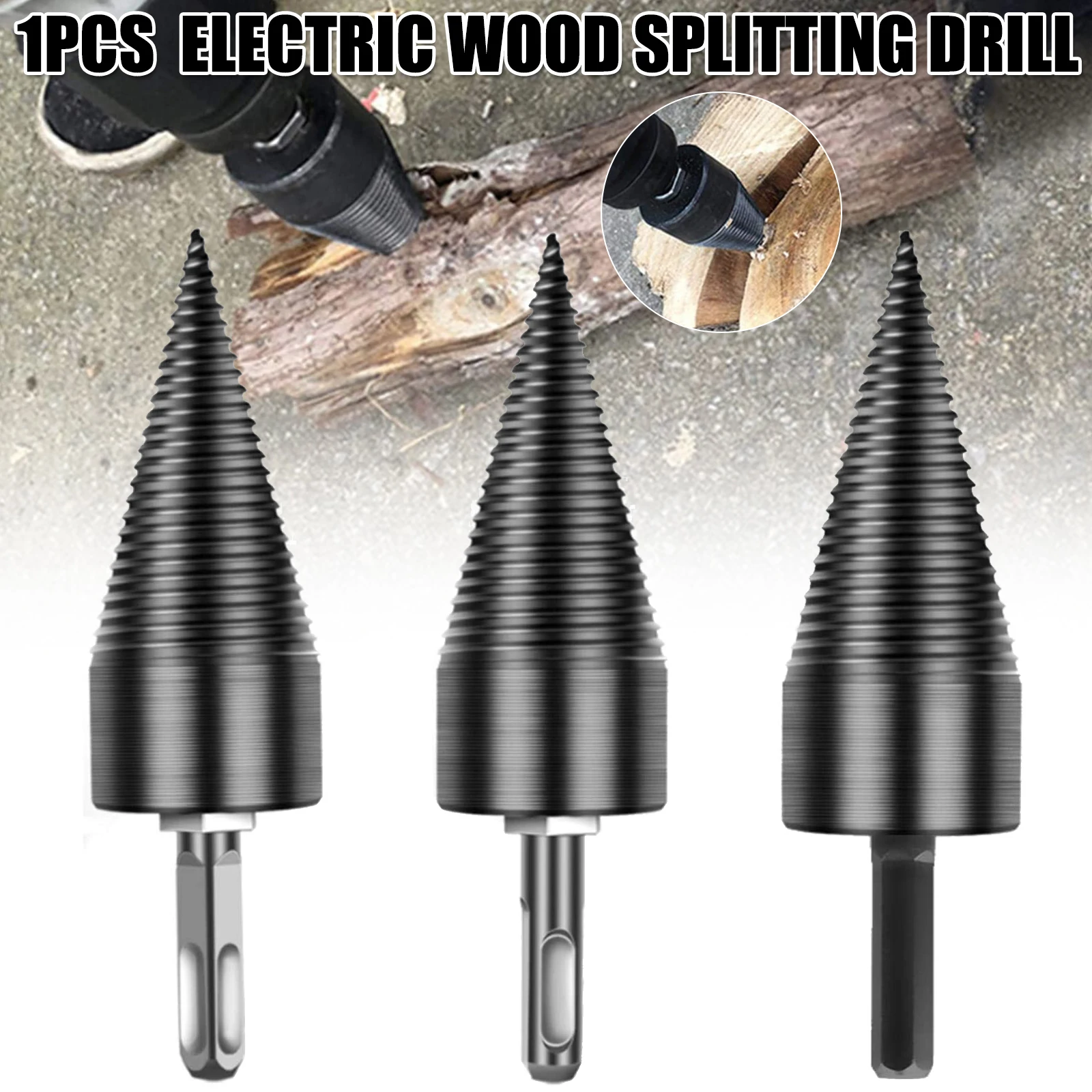 

Firewood Drill Bit with A Round Shaft Firewood Splitter Drill Bit Wood Chopper MDJ998