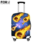 FORUDESIGNS 3d Galaxy Fire баскетбольный принт чемодан для путешествий эластичный Водонепроницаемый защитный чехол для багажа пылезащитный чехол для багажа