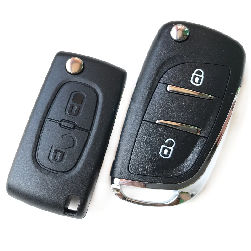 2 кнопки CE0536 пульт дистанционного ключа оболочки для Peugeot 207 307 308 407 607 807 Флип