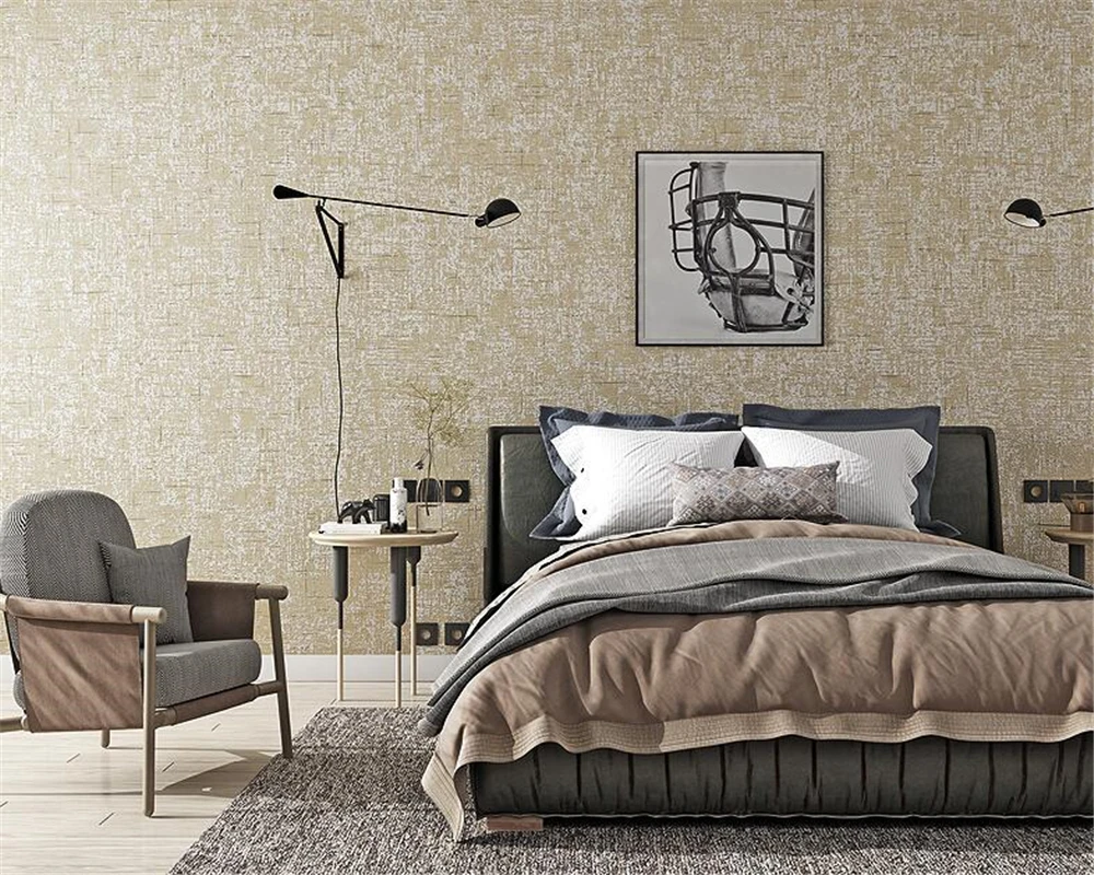 

Beibehang Pure color modern minimalist bedroom wallpaper Home living room dining room light grey non-woven 3d wallpaper