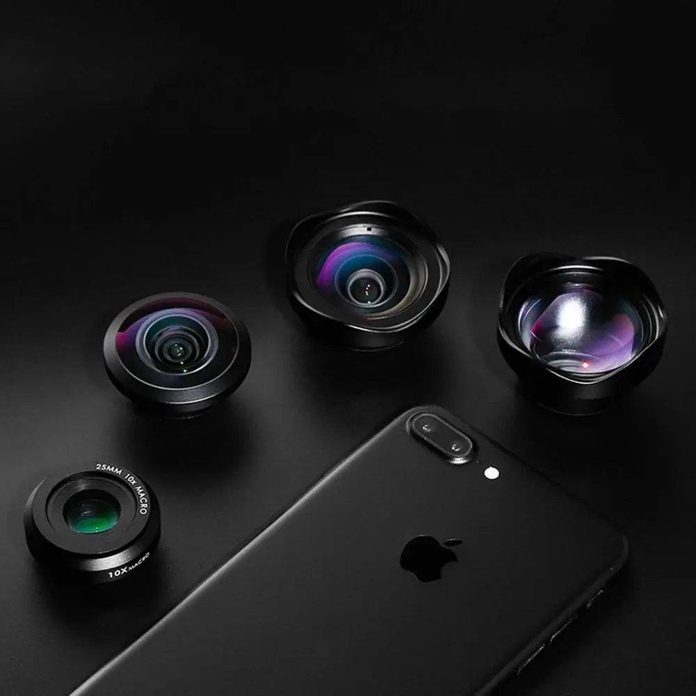 

Ulanzi 10X Macro Wide Angle Lens Kit Telephoto Fisheye Phone Camera Lens for iPhone 11 Pro Max Samsung S10 Plus Huawei P30 Pro