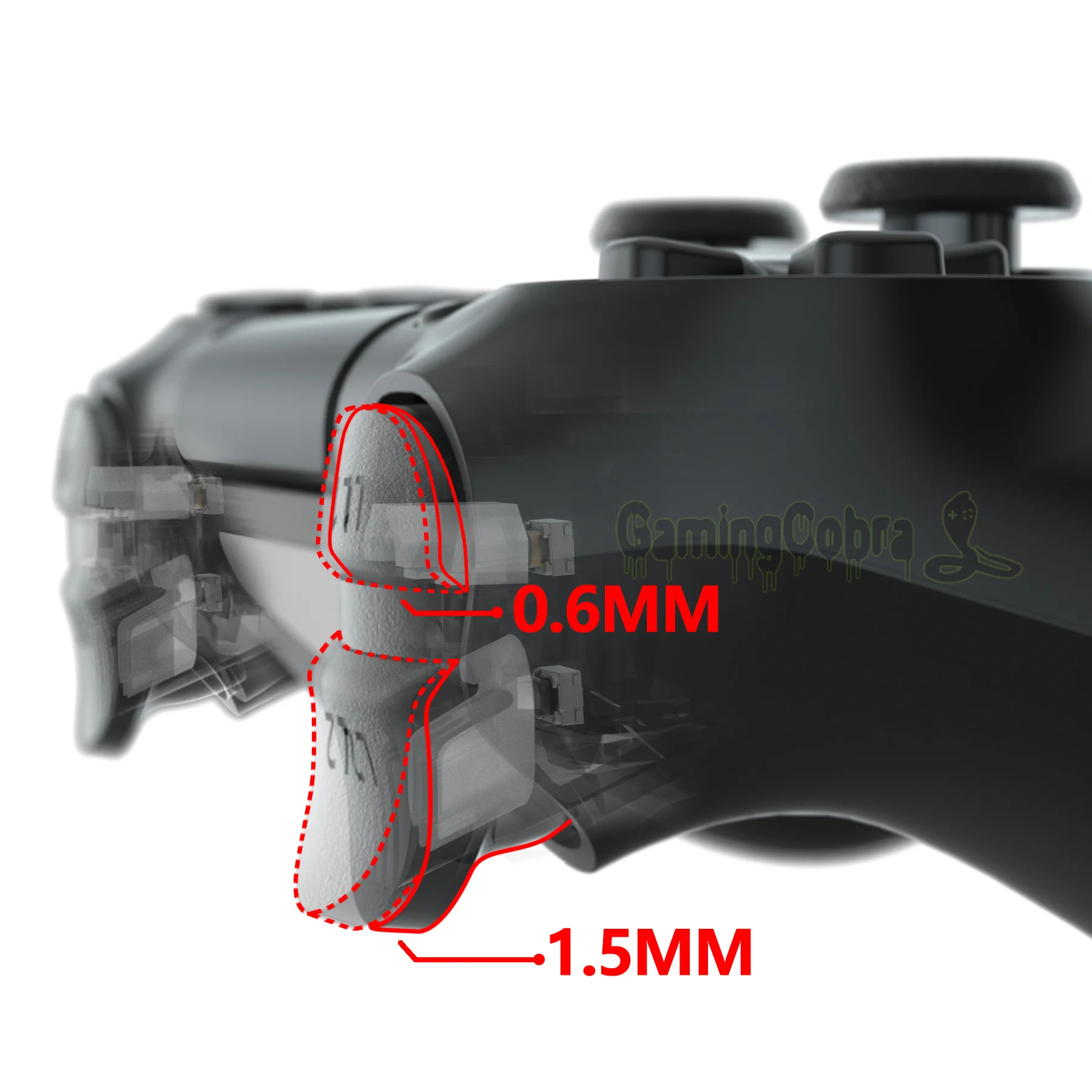 Clicky Custom Flashshot набор для остановки волос гибкий кабель контроллера PS4 Slim Pro JDM