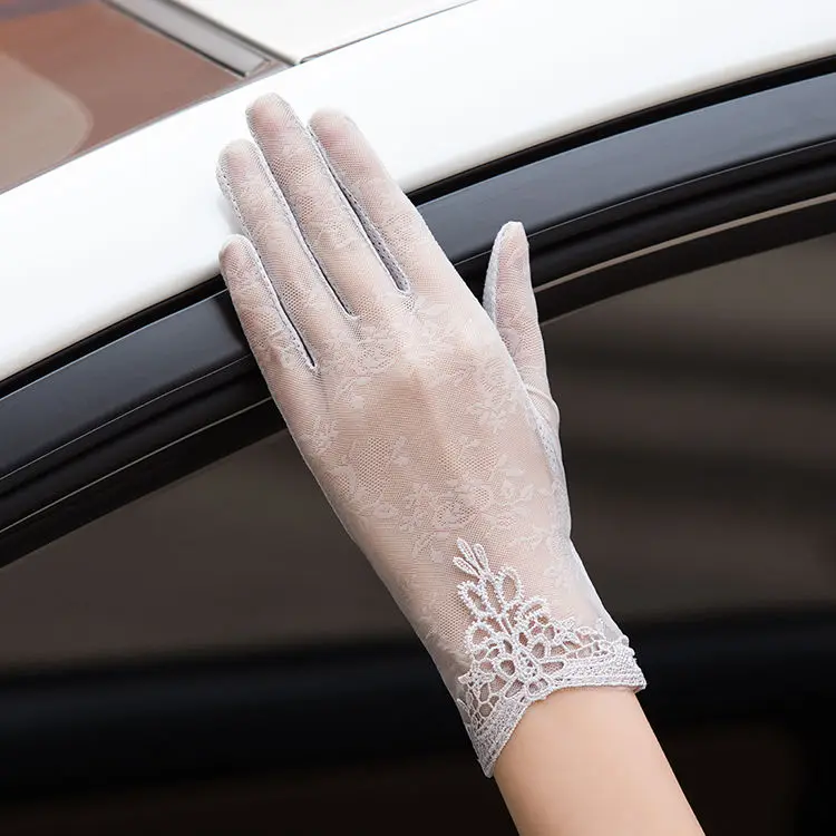 Перчатки женские короткие с защитой от УФ-лучей пикантные модные тонкие