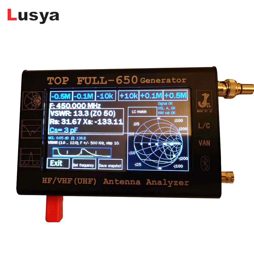 

HF/VHF/UHF 4.3" LCD 0.1-1300MHz signal generator 1.3GHz ANT SWR Vector Antenna Analyzer Meter+3000mAh Rechargeable battery