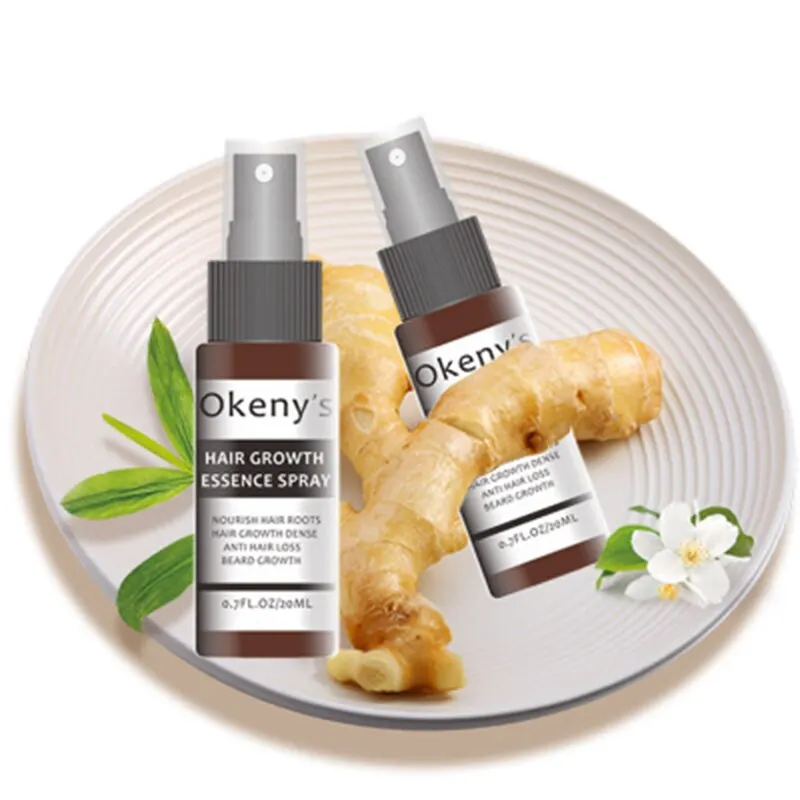 

20ml Ginger Hair Growth Spray Essence Hair Essential Oils Hair Growth Serum Prevent Hair Loss Baldness Serum Hair Care