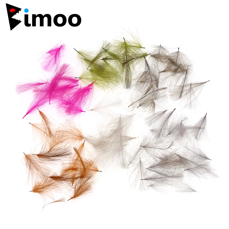 Bimoo 0,5 г/упак. цветной CDC Cul de canard для завязывания Dired мух Caddis May Fly Emergers Prince Nymph связывающий материал белый серый