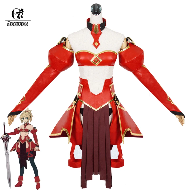 Косплей костюм ROLECO FGO Fate Apocrypha Saber сексуальный красный Мордред для женщин| |