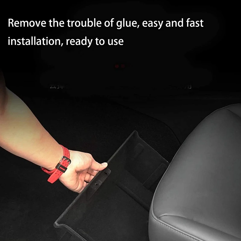 

for Tesla Model Y Accessoies Car Under Seat Box Flocking Box Under Front Seat, Flocking