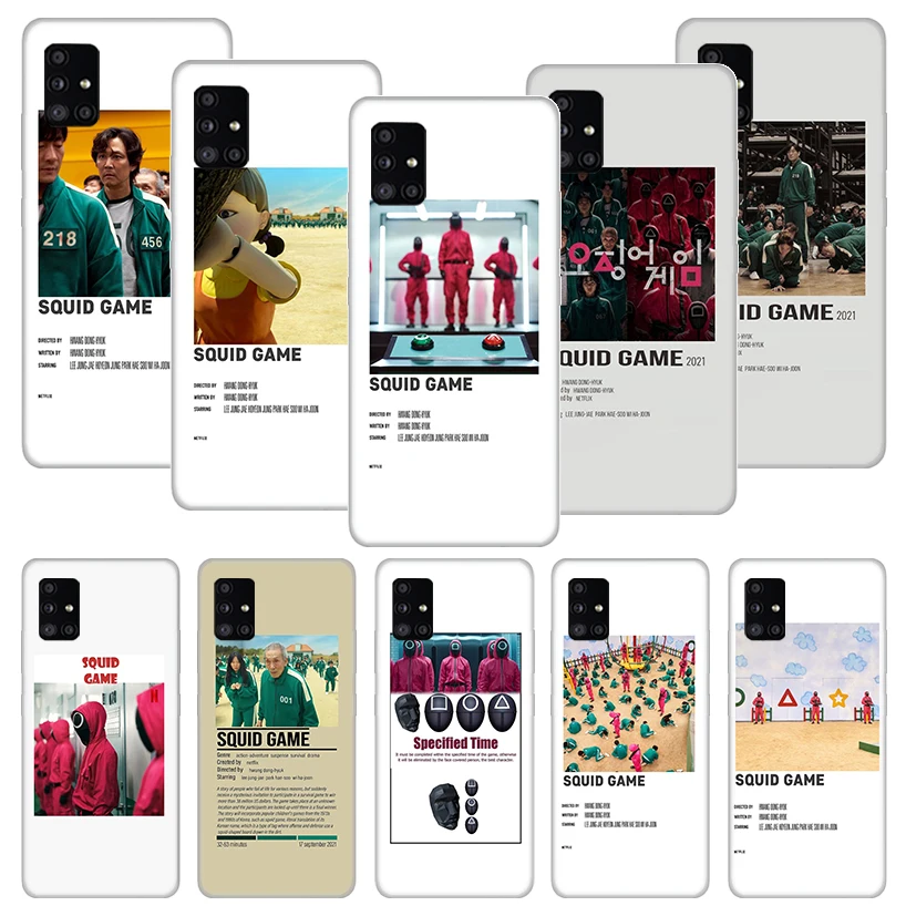 

Squid Game Korea 456 Phone Case Funda For Samsung Galaxy A51 A71 A02S A50 A70 A30 A40 A20 A10S A20E A01 A91 A81 Cover Coque Capa