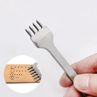 4 pcs spacing punch tool for leather hole punches diy leather craft tools