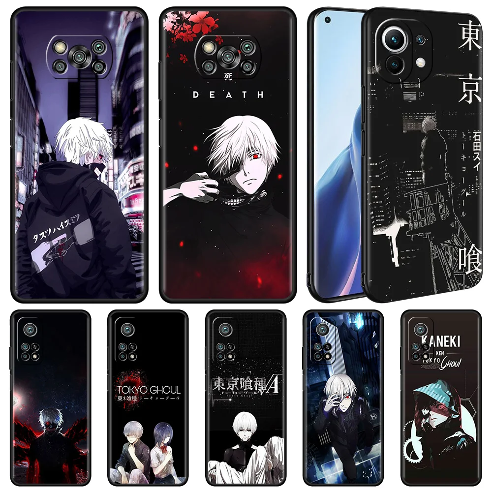 

Silicone Case For Xiaomi Mi Poco X3 NFC 10T Pro Note 10 Lite 9T 11 F3 M3 F1 A2 CC9 Soft Shell Phone Cover Anime Tokyo Ghoul Capa