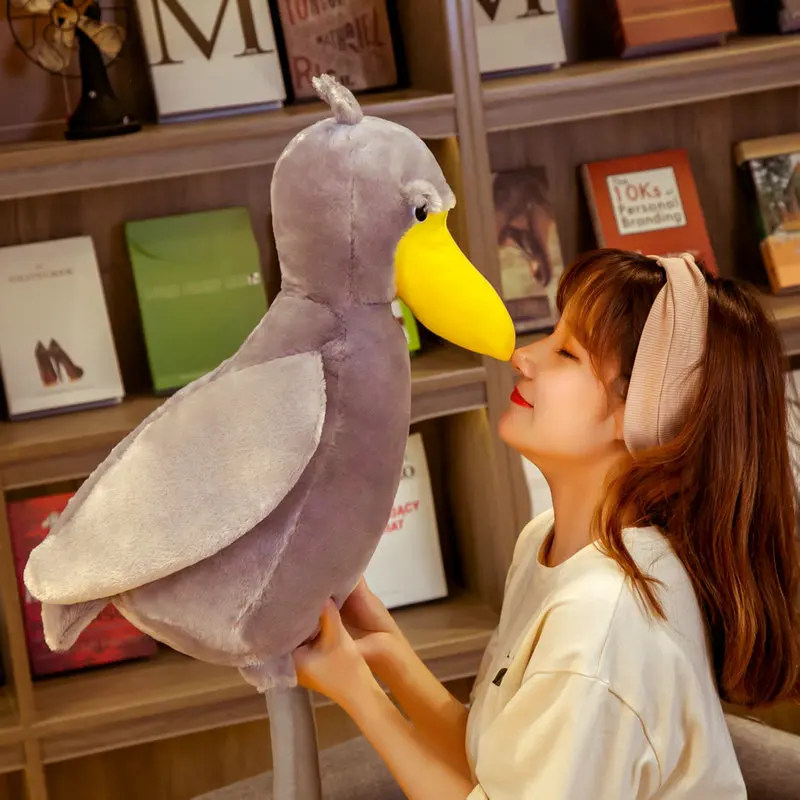 Милая Реалистичная Набивная игрушка Shoebill 80-100 см настоящая как Китовая голова