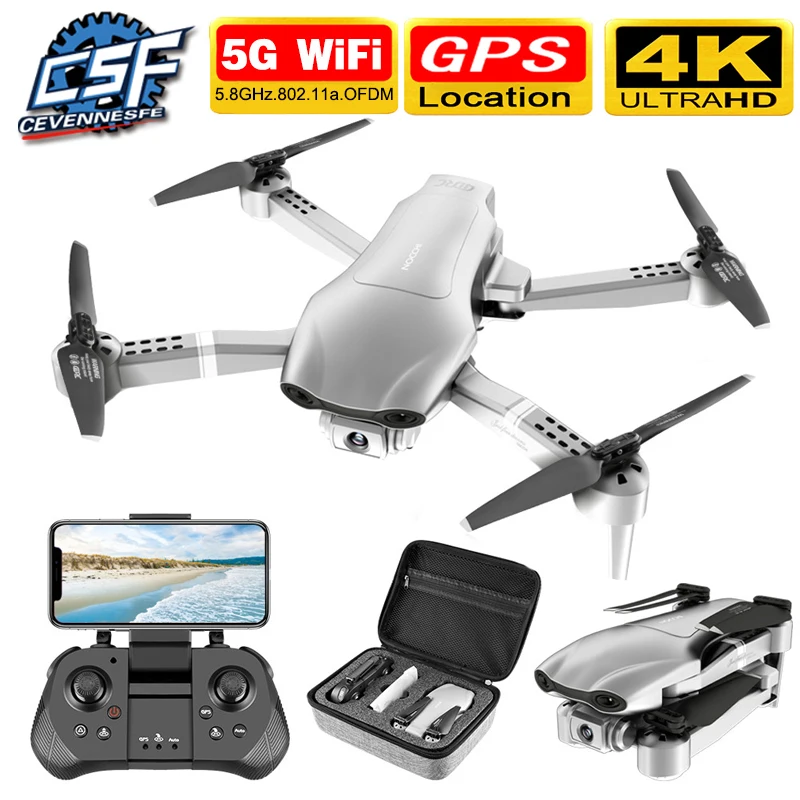 Дрон F3 4K 5G GPS HD широкоугольная Двойная камера Wi-Fi прямая трансляция видео FPV