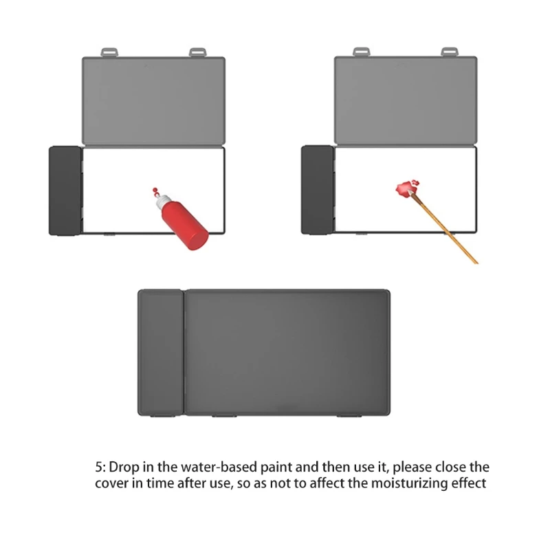 Палетка цветных 35ED легкая в использовании направляющих для воды краски палитра