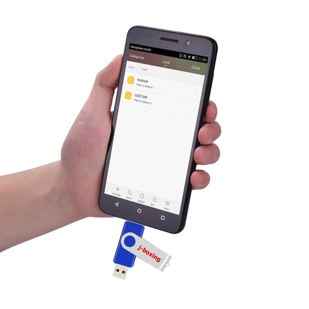 J-boxing OTG USB Flash 16 Гб Флешка двойной порт 16 Гб карта памяти Micro USB флэш-накопитель для Android samsung huawei LG планшет синий