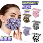 Маска летняя одноразовая для взрослых, с леопардовым принтом коровы, трехслойная Защитная, 10 шт.