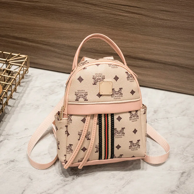 

Mini Backpack Women PU Leather Shoulder Bag For Teenage Girls Kids Multi-Function Small Bagpack Female Ladies School Backpack