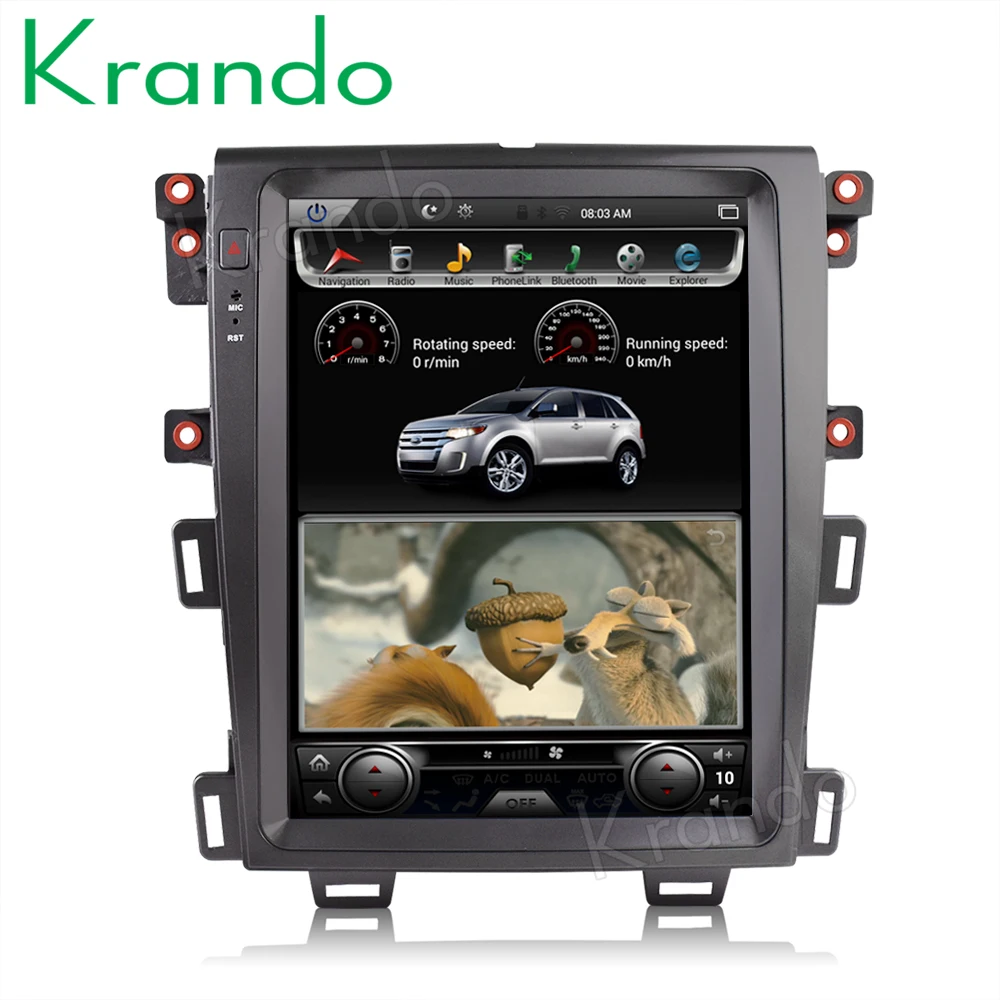 Krando для FORD EDGE 2009 2014 Android 8 1 4g 64g 12 &quotTesla вертикальный экран автомобильное радио Gps - Фото №1