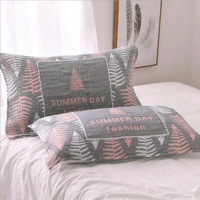 Наволочка из 100% хлопка шесть слоев Марли подушка для взрослых уплотненные