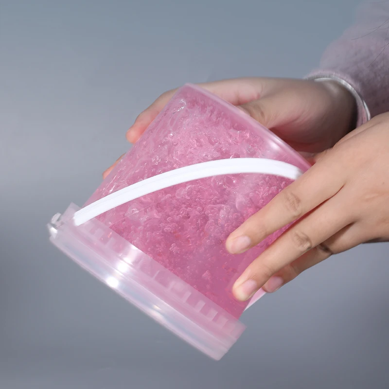 Пустой Пластиковый Контейнер объемом 2 л с крышкой Круглый герметичный контейнер