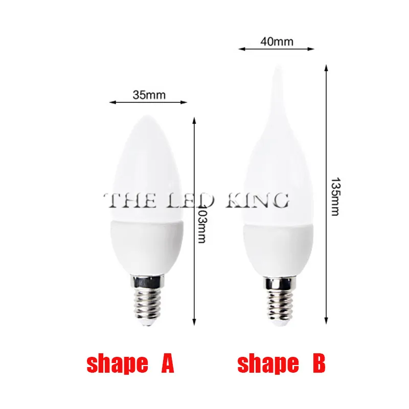 5W 7W Led лампы в форме свечи E14 E27 220V для сохранения энергии Точечный светильник
