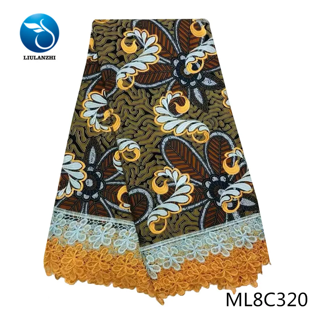 Красивый воск хлопок вышивка Анкара Африканский кружево 2020 шитье 6 ярдов гипюр