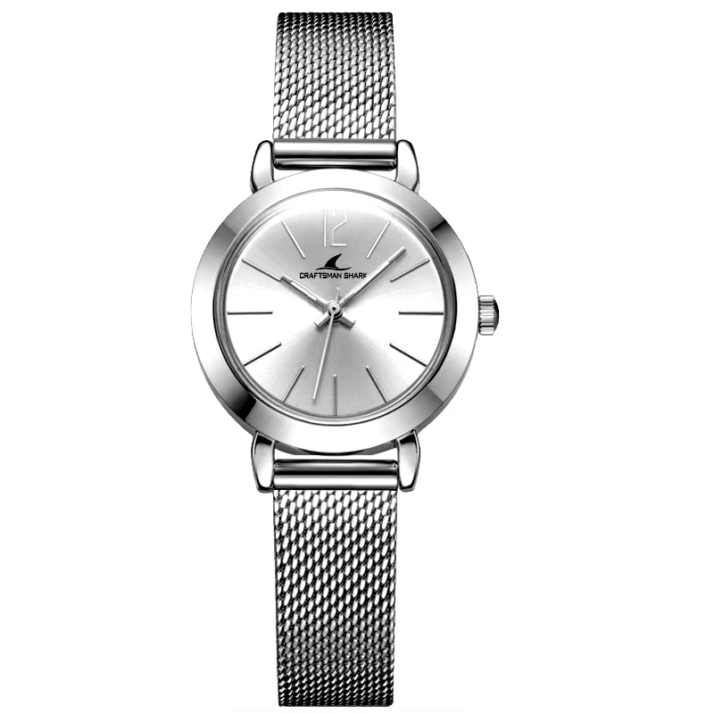 

Woman Quartz Watch Brand Best Selling Low Cost Wholesale Silver Casual Fashion Stainless Steel Mesh Strap Womens Luxury Watches