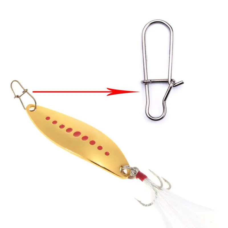 100 шт./корт. Защелкивающийся рыболовный Вертлюг безопасная защелка 12 мм-33 5 мм