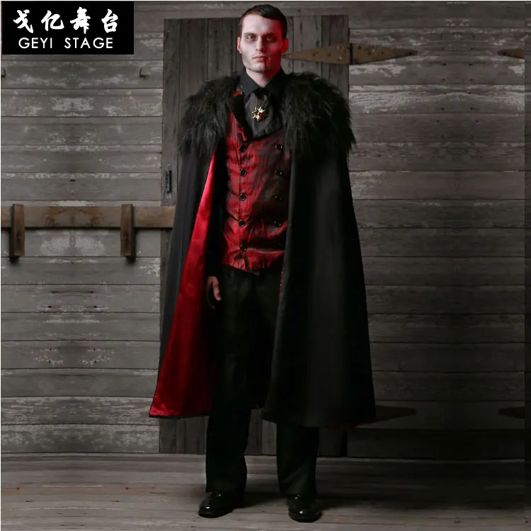 Мужские готический вампир костюмы в европейском стиле вампиров взрослые мужчины