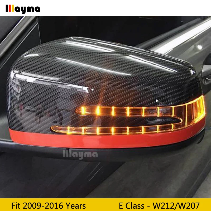 W212 сменная крышка зеркала из углеродного волокна для Benz E класса E300 E400 2012-2016 года