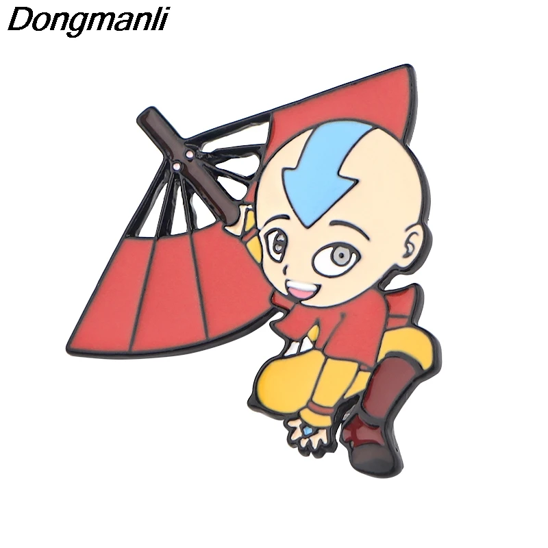 P4341 Dongmanli Anime Аватар The Last Airbender Рисунок металл Эмаль Pins куртка Pin отворот брошь