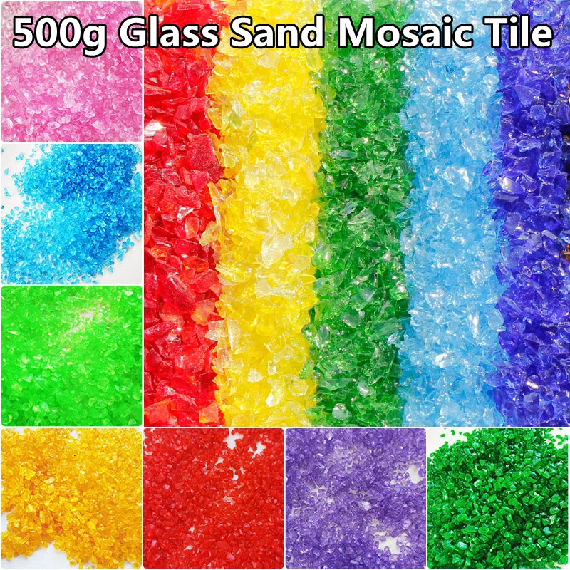 Стеклянная мозаичная плитка с фрагментами 500 г крошечные детали стеклянный песок
