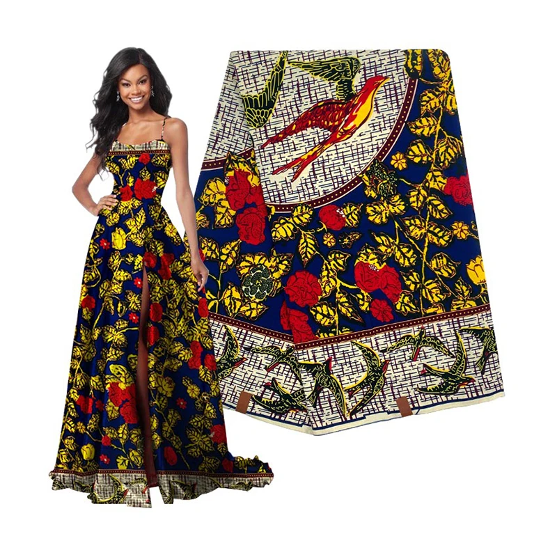 

Sinya Beautiful Designs African Real Wax Prints Fabric For Dress Hot Sale Guaranteed Veritable Wax Batik Block Material