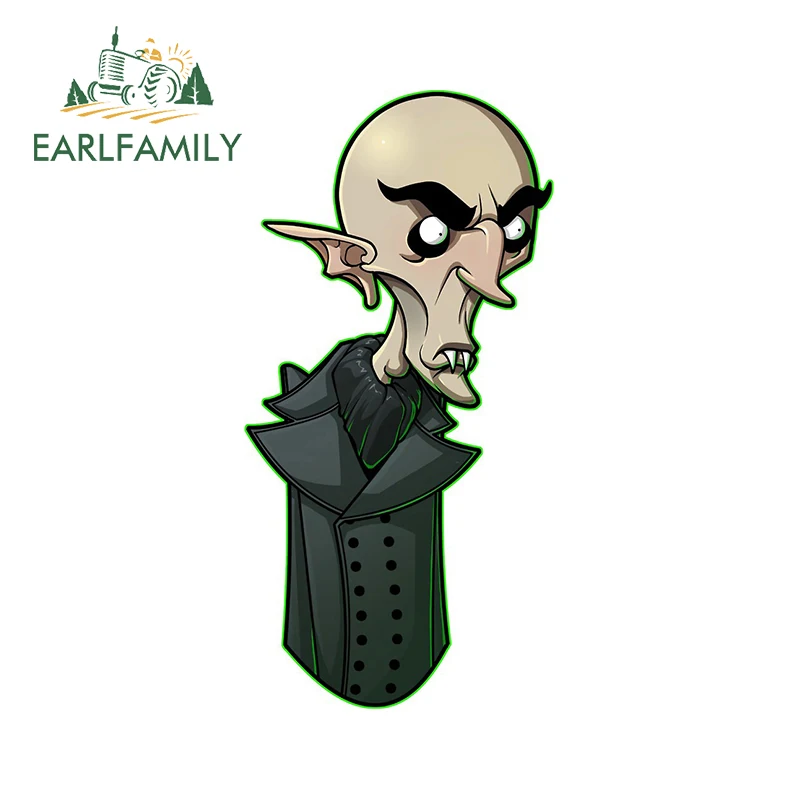 

EARLFAMILY 13cm x 6.6cm for Nosferatu Car Sticker Funny Graphics Bumper Windows Refrigerator RV VAN Personality Decoration Decal
