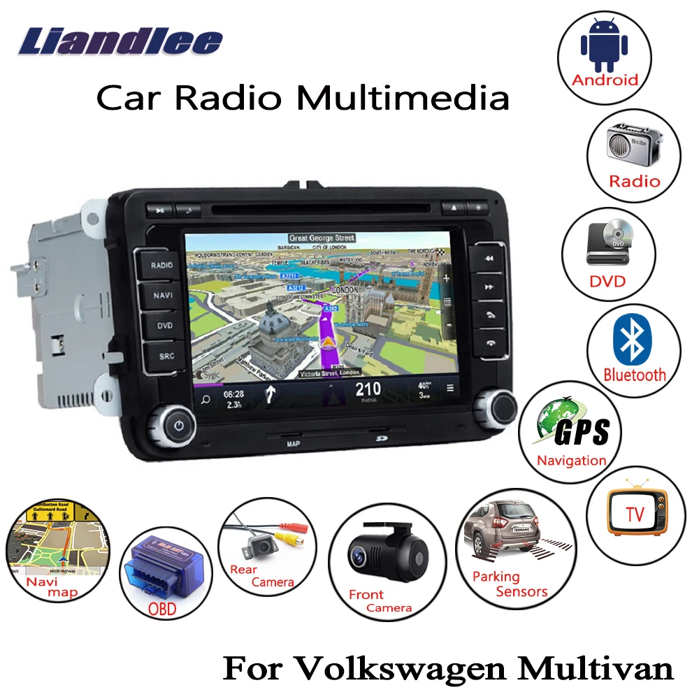 Liandlee для Volkswagen VW Multivan 2010 2015 Android автомобильное радио CD DVD плеер GPS навигация карты