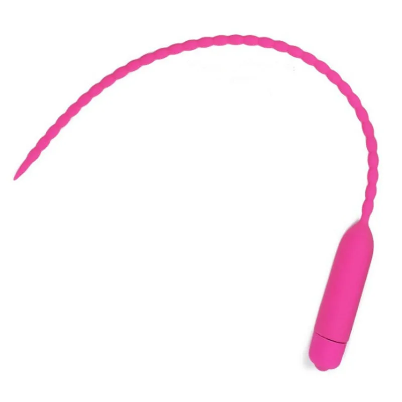 Вибрирующая силиконовая уретральная пробка 10 частоты звуковой дилатор Мужской