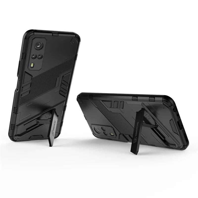 For Vivo Y31 Cover For Vivo Y31 Capas Shockproof Fashion Coque Punk Bumper Kickstand Holder Back Cover For Vivo Y31 Y 31 Fundas