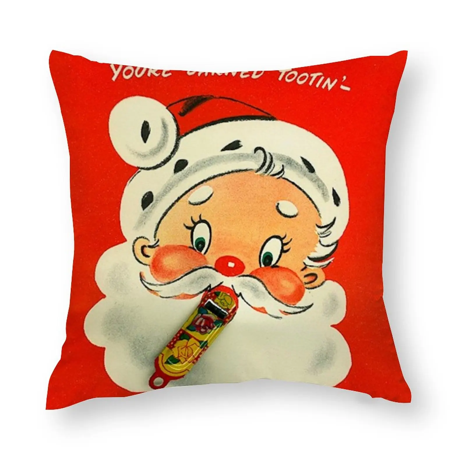 

Винтажный чехол-наволочка из полиэстера с изображением Санта-Клауса, декоративная кровать, Рождественская, Новогодняя наволочка для подуш...