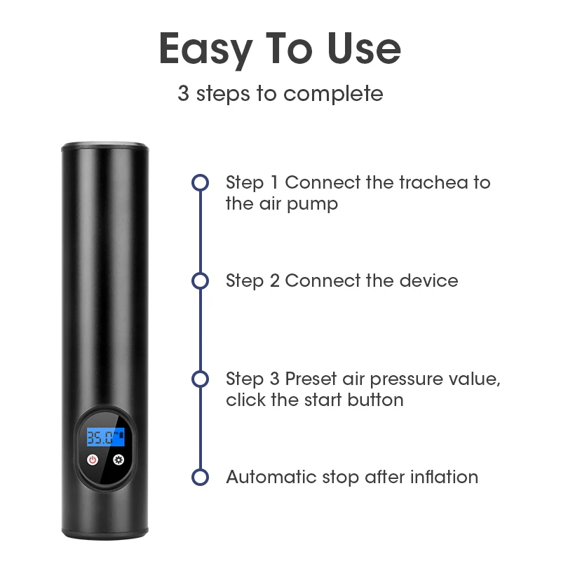 Насос JMCQ надувной для шин мини портативный компрессор с USB-зарядкой воздушный