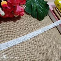 1 2cm white elastic lace fabric trim ribbon doll accessories cintas diy sewing for cordones material used on underwear s1574