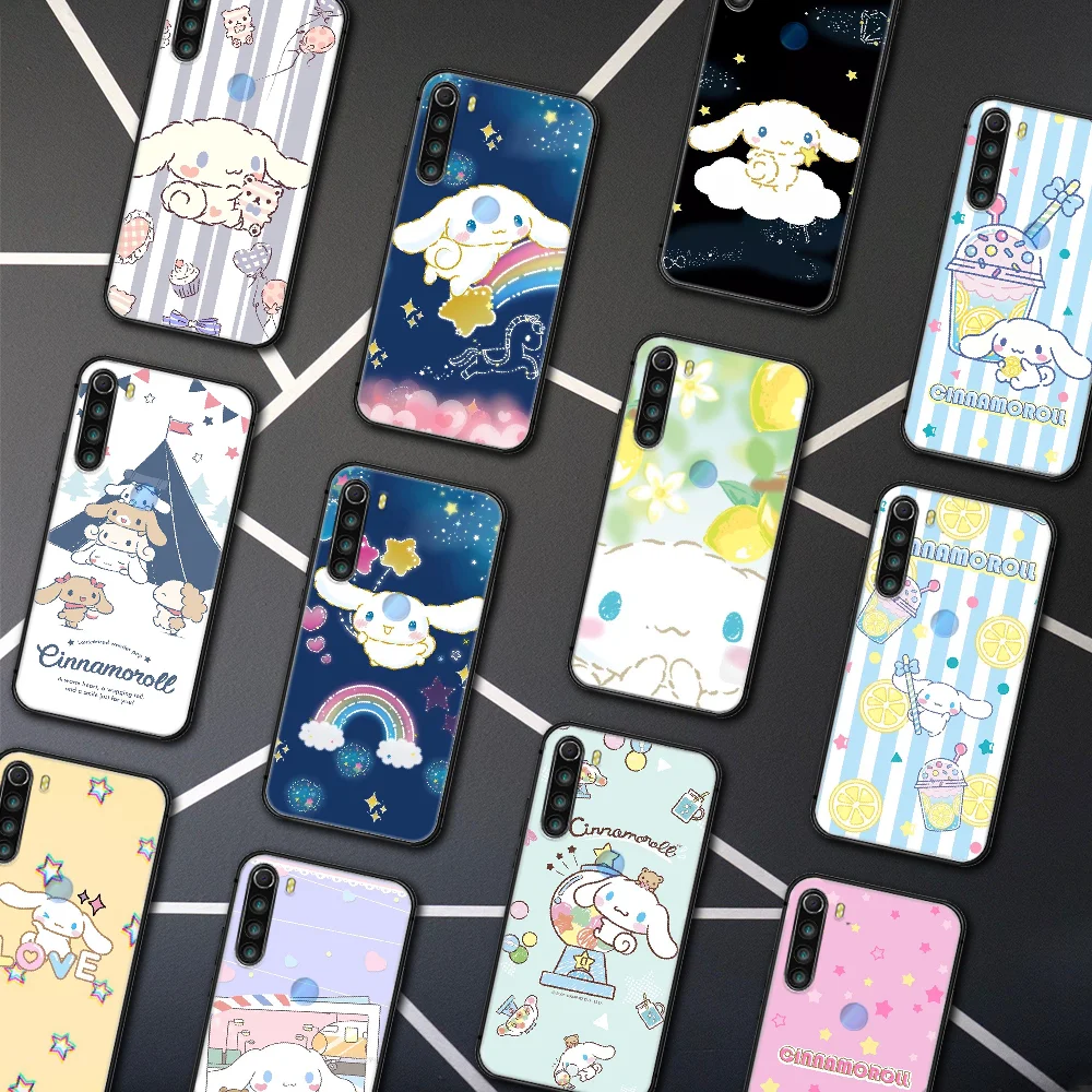 

Cartoon Cute Cinnamorolls Phone Case Cover Hull For XIAOMI Redmi 8 9 9C Note 6 7 8 9 9S K20 K30 K40 Pro Plus black Funda Trend