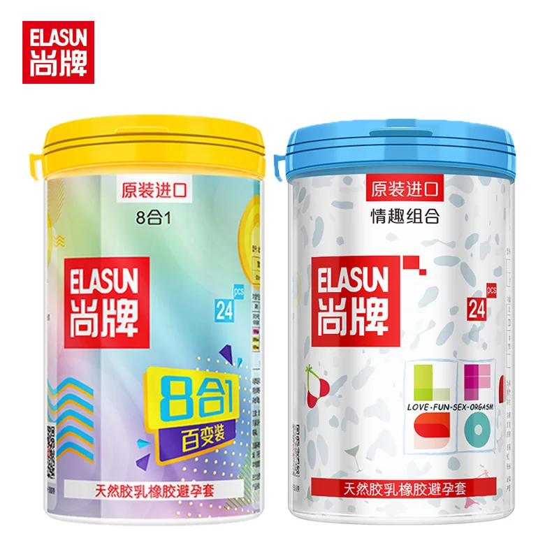 Презервативы elasun 8 в одном ультратонкие со вкусом с резьбой большие презервативы