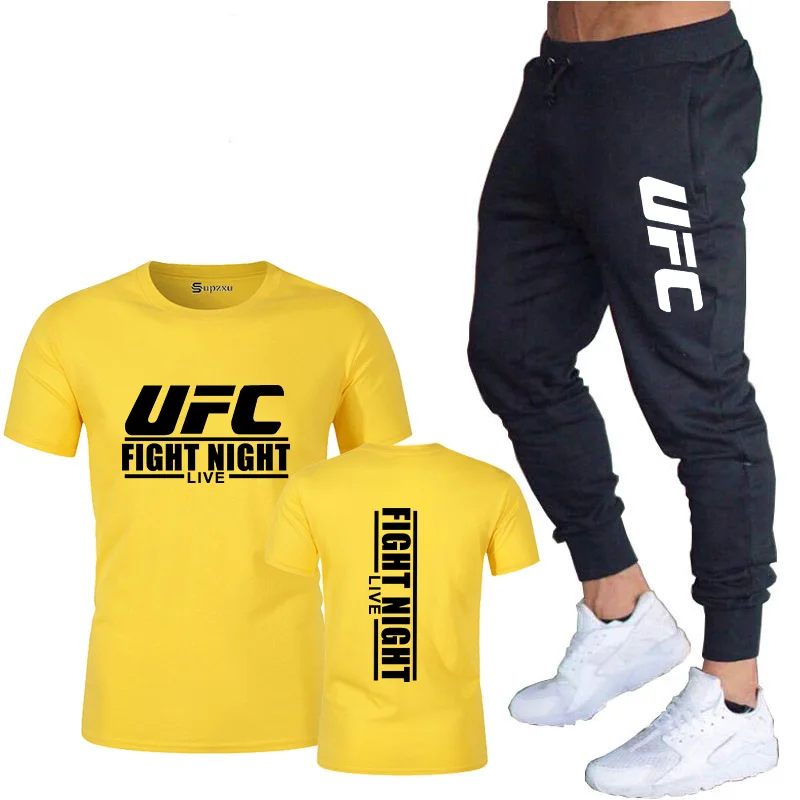 

New summer fashion casual brand men's track suit sportswear short-sleeved T-shirt 2-piece set