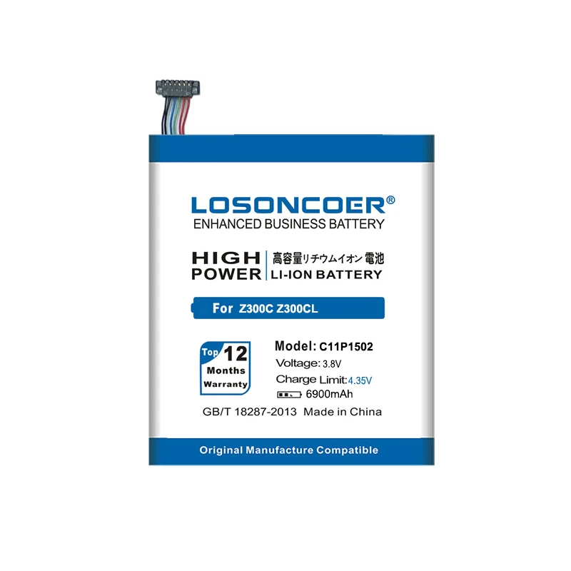 Аккумулятор LOSONCOER 6900 мАч C11P1502 для ASUS ZenPad 10 Z300M Z300CG Z300C Z300CL P023 P01T 1 | Мобильные