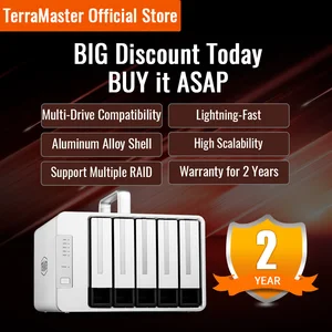 TERRAMASTER D5 Thunderbolt 3 Professional-Grade 5-Bay External Hard
Drive Enclosure Hard Disk RAID Storage (Diskless)