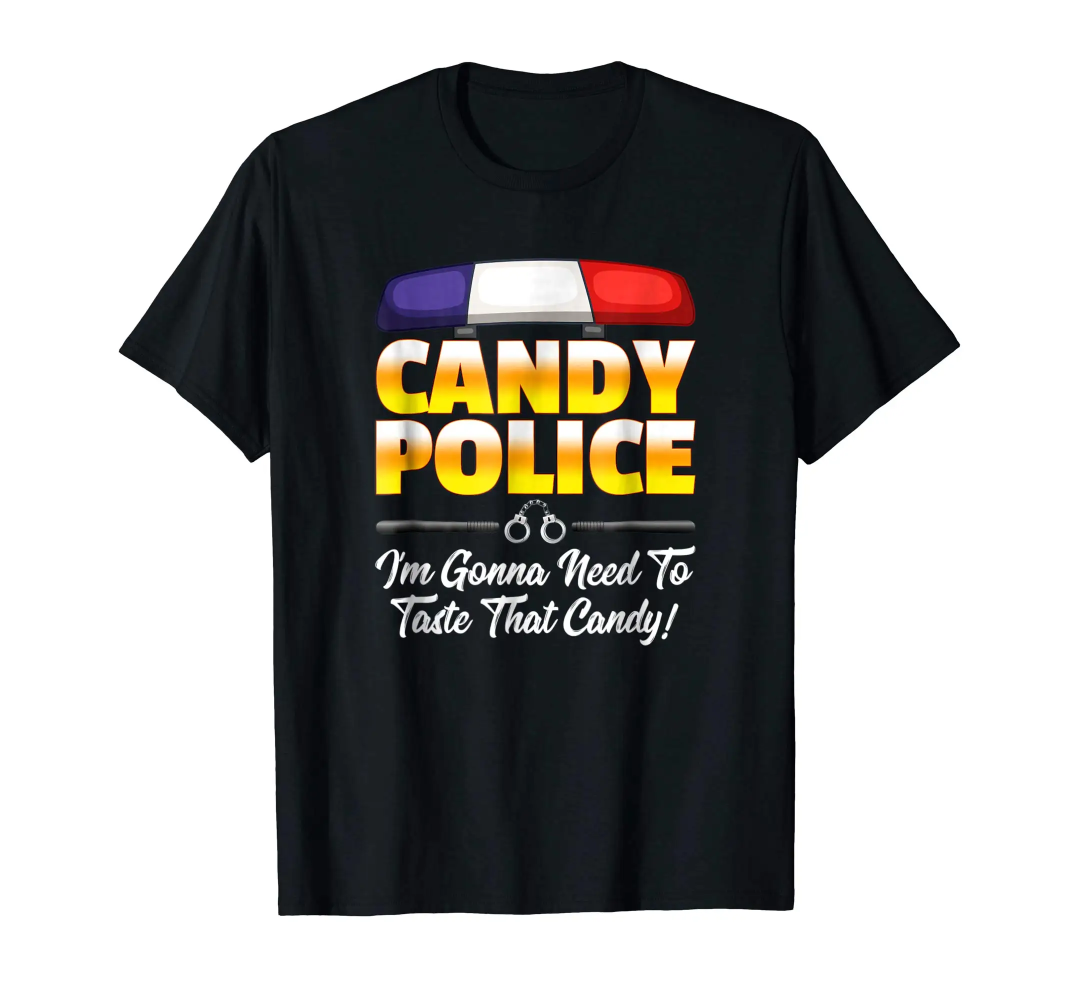 

funny Candy Police Halloween Mens T-Shirt. Summer Cotton Short Sleeve O-Neck Unisex T Shirt New S-3XL