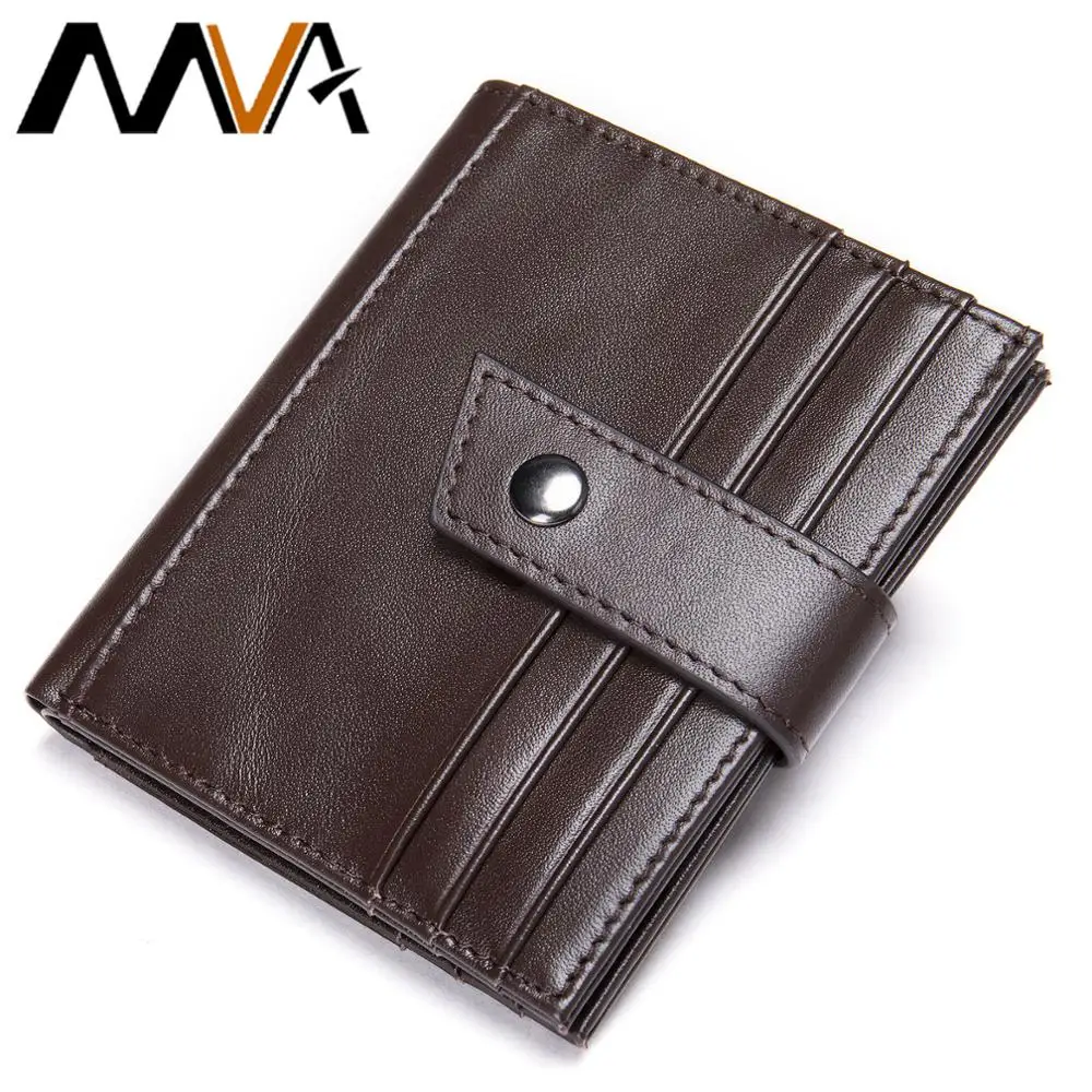 

MVA Men Credit Card Holder Slim RFID Blocking Leather Wallet Women Men Simple Wallet For Cards Case ID Card Holder Purse