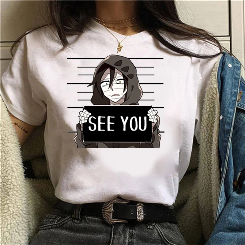 

Angel of Death Graphic T Shirts Women 2021 Japanese Anime T Shirts Women Isaac Zack Foster T-shirts Raychel Harajuku Tshirt