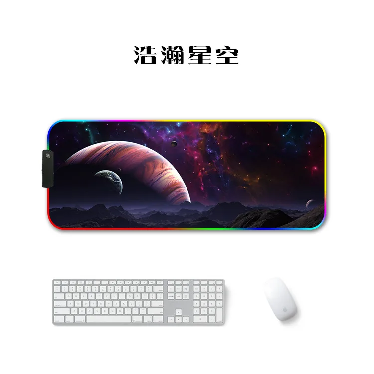 Игровой коврик для мыши RGB большой коврик для мыши 80*30 см большой коврик для Мыши Компьютерный коврик для мыши светодиодная подсветка поверхность Mause коврик для клавиатуры Настольный коврик