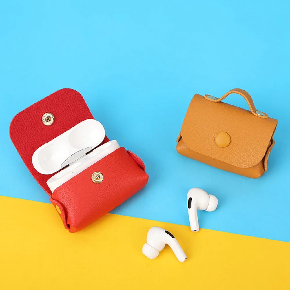 Leather Earphone Case For Apple AirPods Pro Anti-lost Shockproof Protective Cover for Air Pods 3 Wallet Style PU Bag Capa Skin |